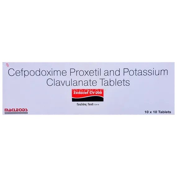 zedocef cv 200mg tablet 10's
